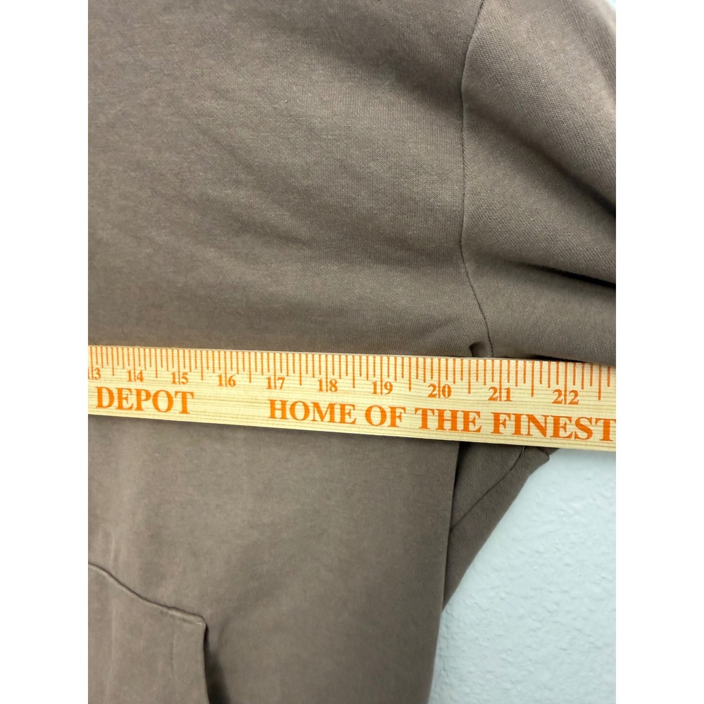 H&M Mens Brown Tranquility Angel Graphic Hoodie Regular Fit Sweatshirt Size M - Picture 3 of 7